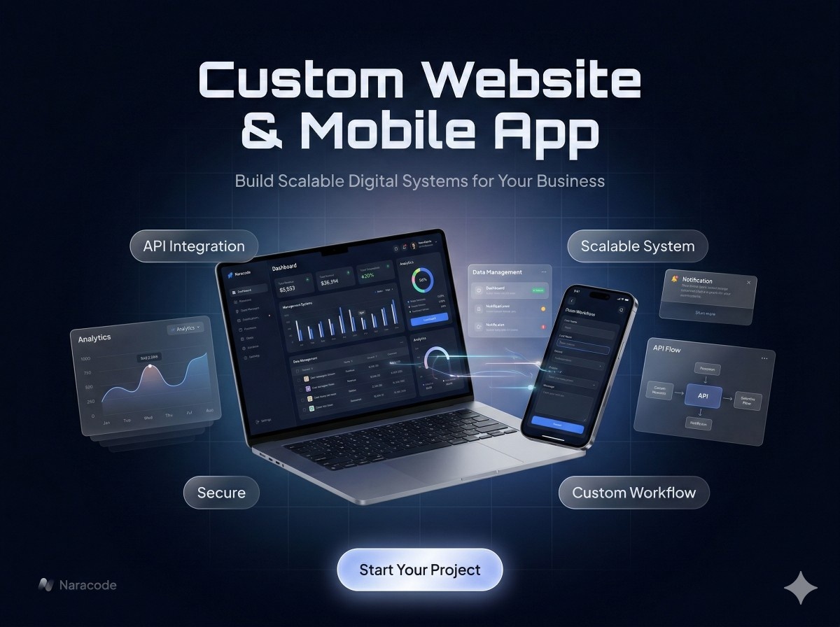 Website/Aplikasi Custom - Naracode Digital Product